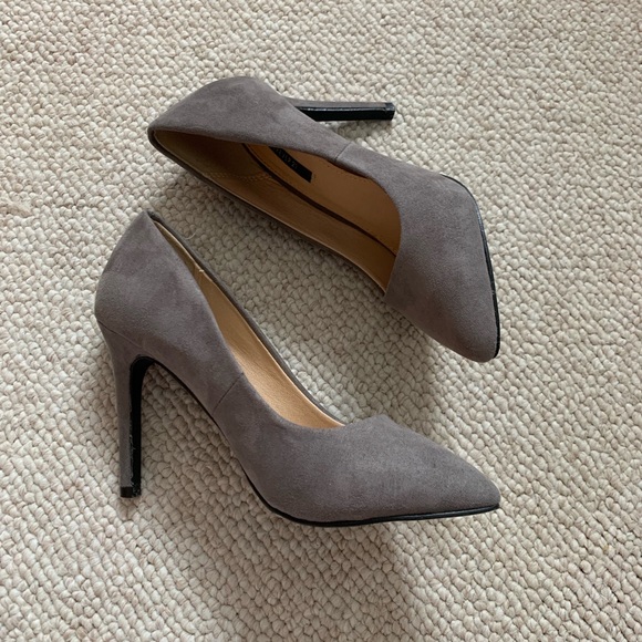 Gray Forever 21 Heels - Picture 2 of 6